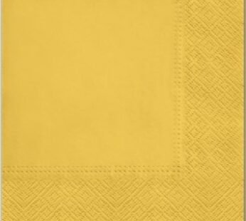 Stalo servetėlės geltonos spalvos 24×24 cm, 1sl., 400 vnt.